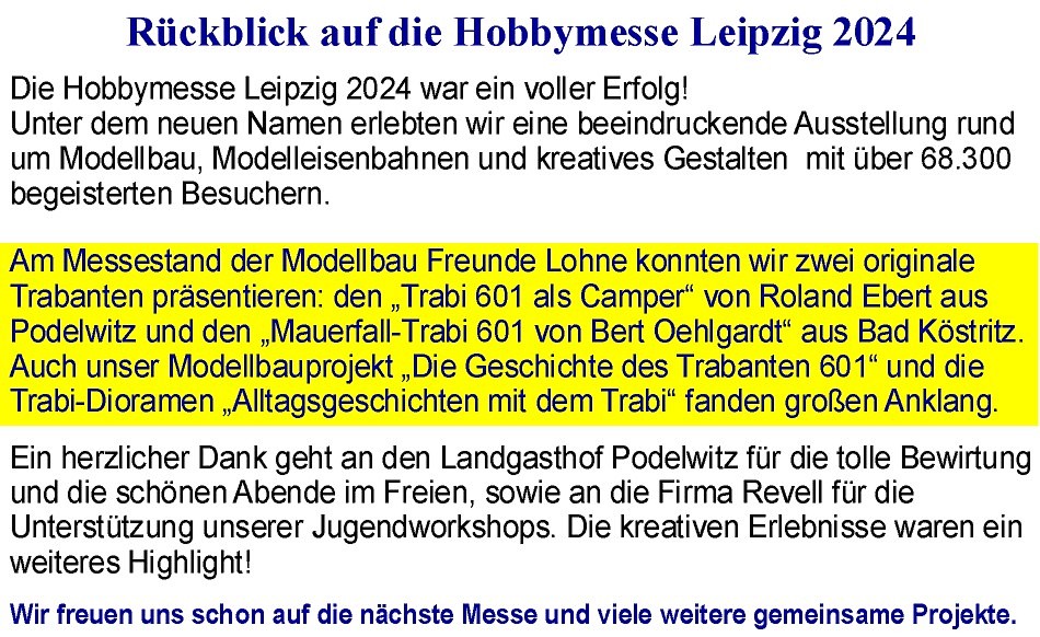 Hobbymesse Leipzig 2024